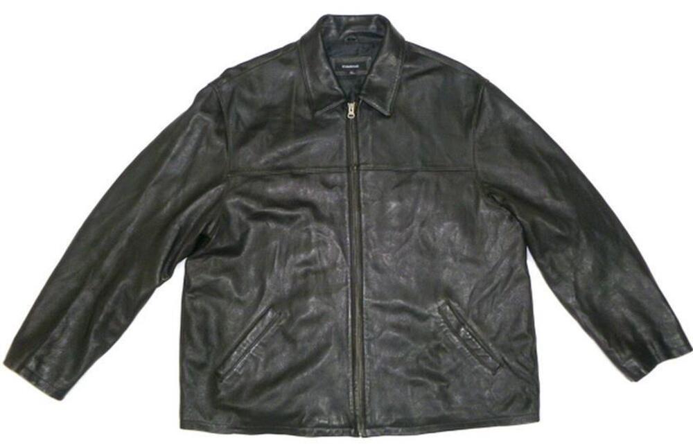 COLEBROOK USED MEN'S L SOFT PEBBLED LEATHER STRAIGHT-BOTTOM JACKET